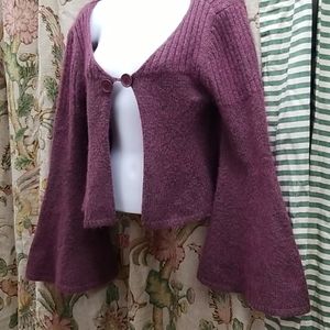 Parallel Mohair Bell Sleeve Shawl Sweater